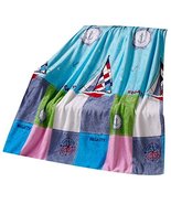 Carton Vessel Baby Summer Air Conditioning Coral Carpet Infant Towel Bla... - $32.70