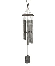 Amazing Grace Wind Chimes Metal with 5 Chimes and Token Dangler 35" Long Durable