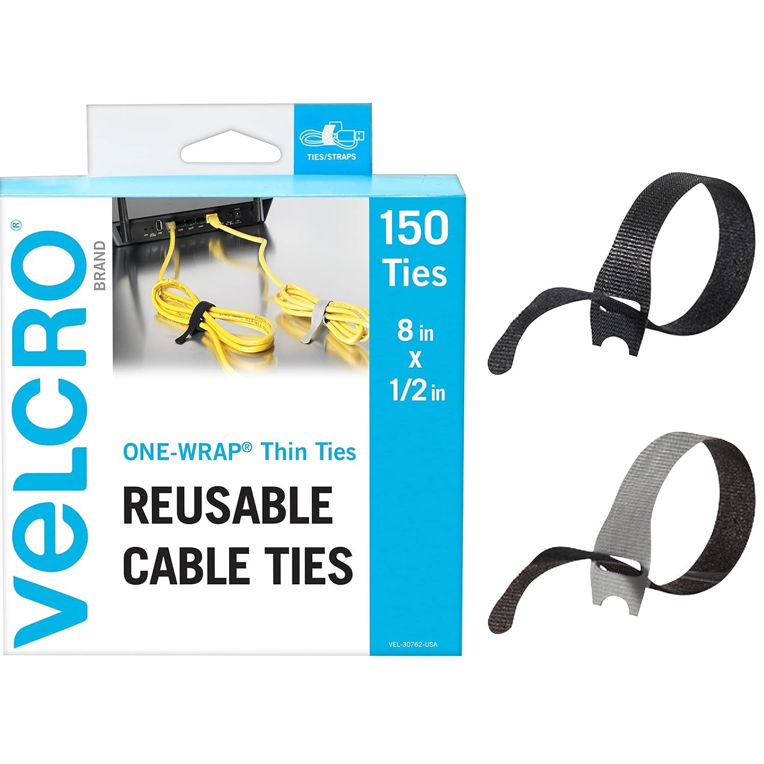 150Pk Cable Ties Value Pack Replace Zip Ties With Reusable Straps