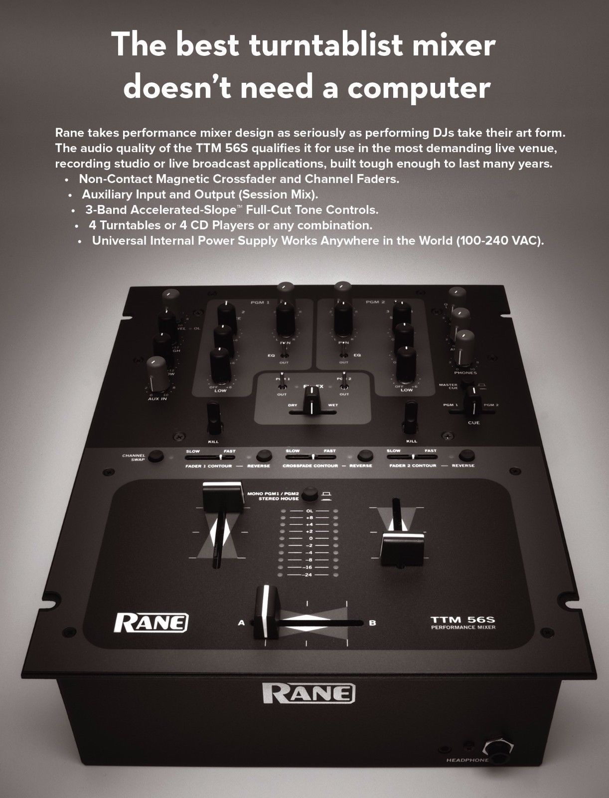 RANE TTM 56S Professional DJ Mixer! Disc Jockey! (New In Sealed Box)!!1