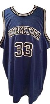 Patrick Ewing College Basketball Custom Jersey Sewn Blue Any Size image 1