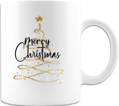 Merry Christmas Coffee Cup Ceramic Coffee Mug Printed on Both Sides Gift  - $16.98