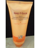NEW AVON SOLUTIONS KEEP IT QUICK 3-IN-1 CLEANSER TONER MOISTURIZER 6.7 f... - $16.20