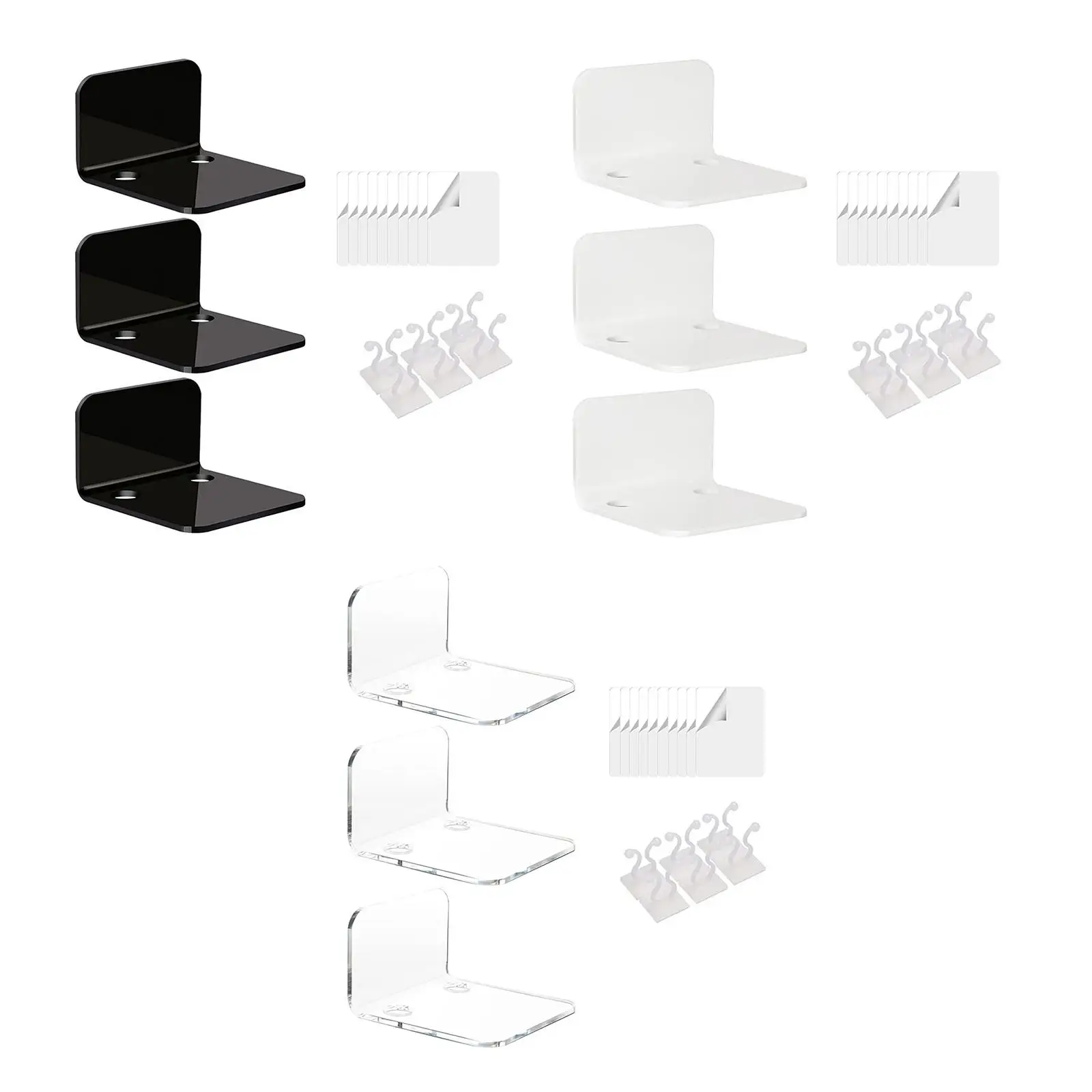 Acrylic Wall Shelves Display Ledges Plant Wall Rack Multi Use Wall