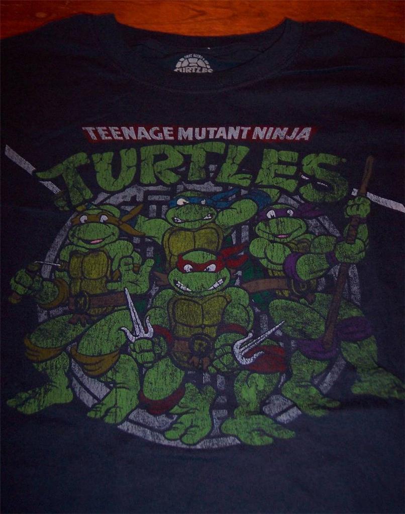 Teenage Mutant Ninja Turtles TMNT Mens Turtle Power Costume T-Shirt, Green