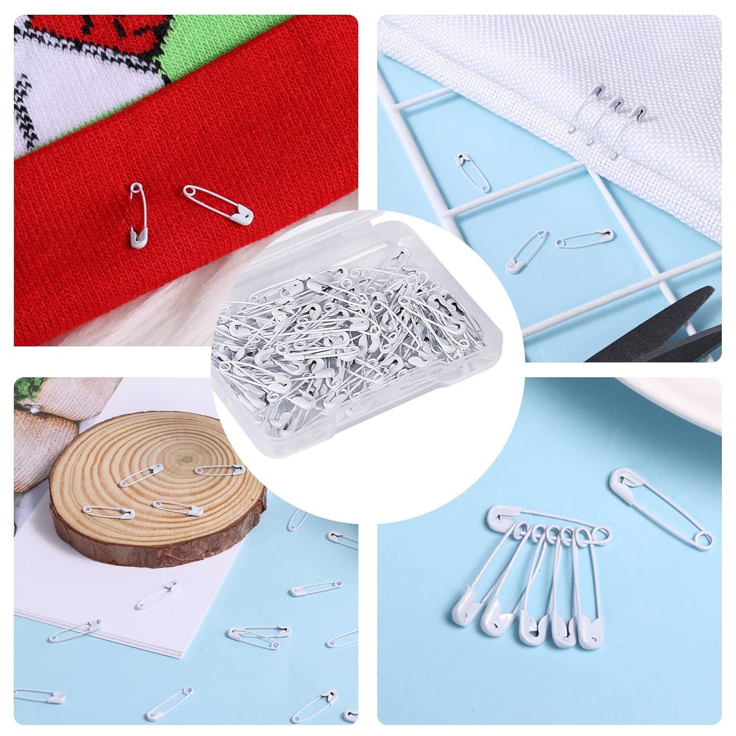 120pcs Safety Pins, 19mm Mini Safety Pins for Clothes Metal Safety Pin for Cloth