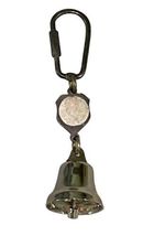 Vintage Venezia Venice Italy Silver Tone Working Bell Keychain Charm Souvenir image 6