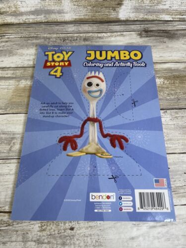 DISNEY PIXAR TOY STORY 4 JUMBO COLORING AND ACTIVITY BOOK ! - Books