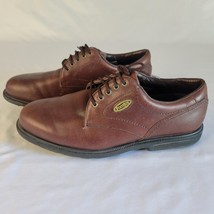 FootJoy Golf Shoes Men's 9.5M Comfort Leather Brown SoftSpikes Cushioned 57745 - $24.74