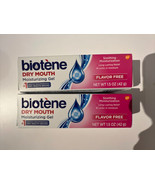 2 Brand New Biotene Dry Mouth Moisturizing Gel 1.5 Oz Flavor Free EXP 6/... - $49.99