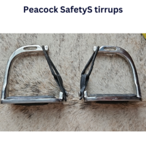Big D's Peacock Safety Stirrups Stainless 4 1/4" USED image 1