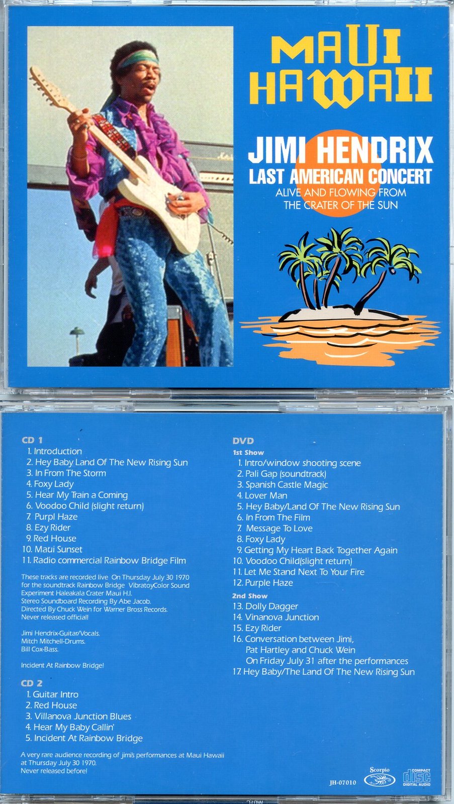 Jimi Hendrix Maui Hawaii ( SKORPIO ) ( 2 CD / 1 DVD SET ) ( Maui
