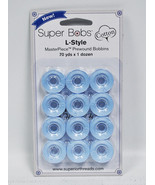 Super Bobs MasterPiece Cotton 70yd Prewound Bobbins 12ct L-Style Baby Jeffy - $16.95