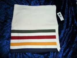 Baby Gap Cream Ivory Green Red Mustard Yellow Navy Blue Sweater Knit Blanket NEW - $69.29