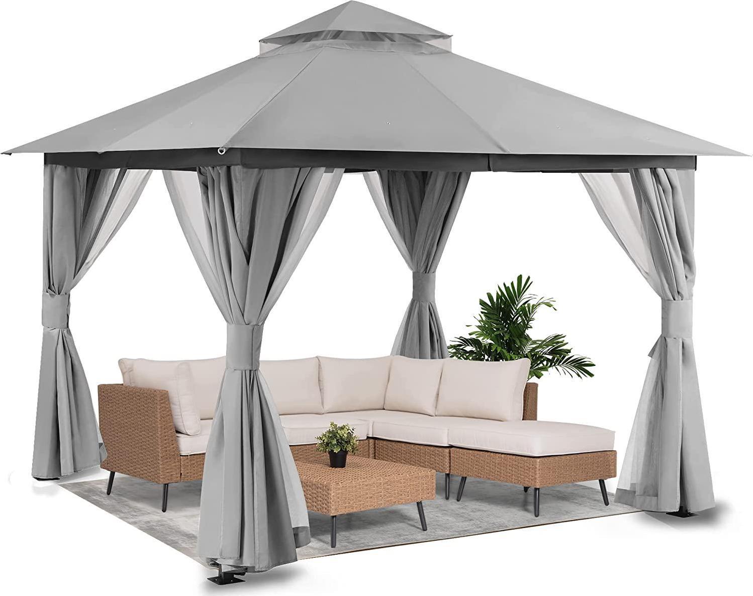 LAUSAINT HOME Outdoor Patio Gazebo 10'x10' with Expansion - Gazebos ...