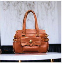 Maxx New York Leather Shoulder Bag- Brown  - $150.00