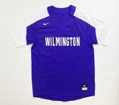 Nike Wilmington Wildcats Vapor 1-Button Baseball Jersey Men&#39;s M L XL Purple - $8.75
