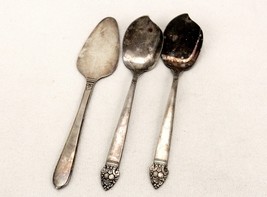 Lot of 3 Antique Silver Plated Jelly Knives, Spade, Community Plate, SLV... - $14.65