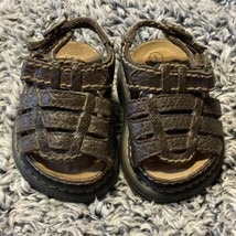 McKids Unisex Sandals, Size 1, Brown, Slip On - $14.99