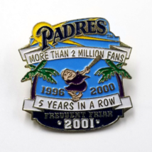 VTG MLB San Diego Padres More Than 2 Million Fans  Frequent Friar 2001 L... - $9.99