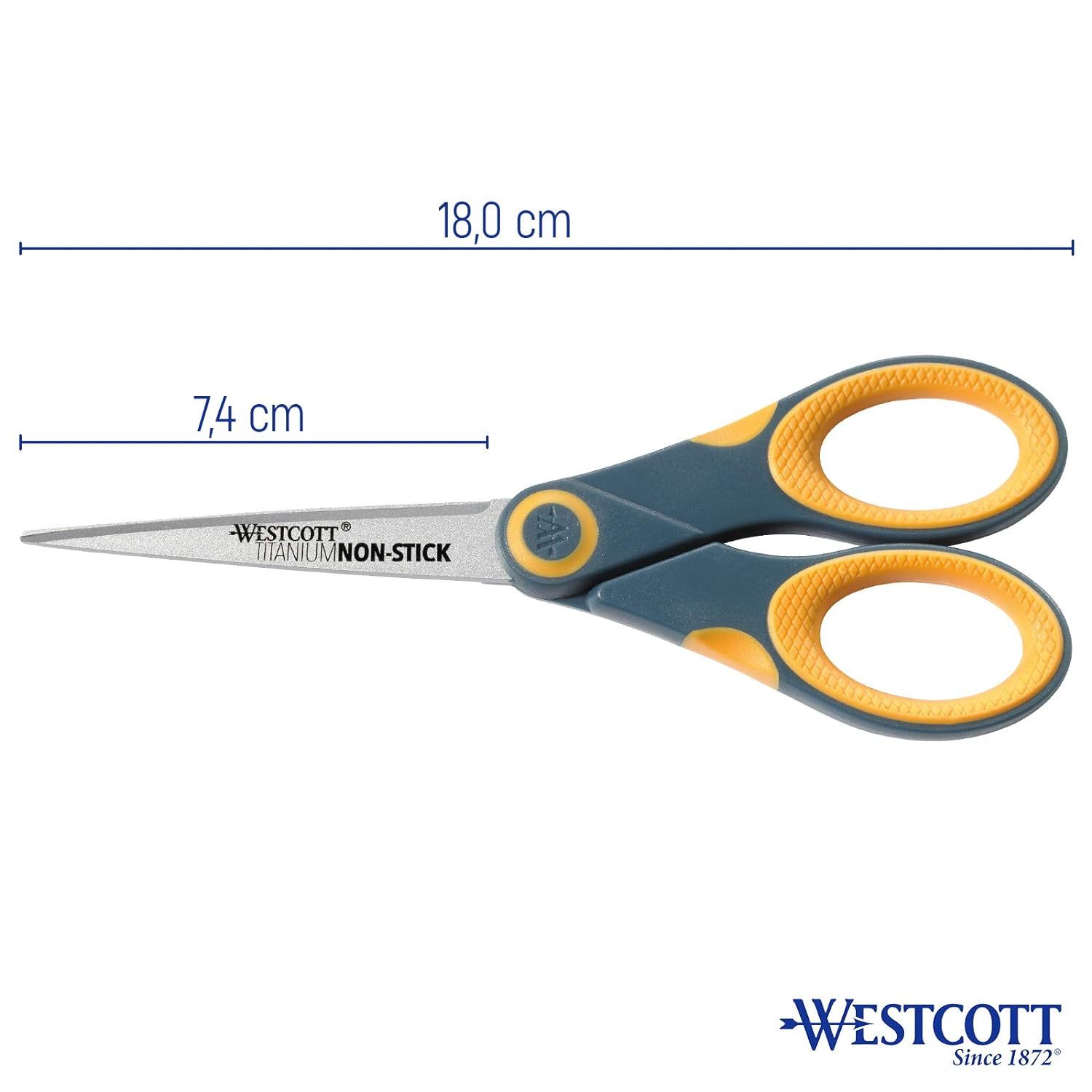 Westcott Titanium Fine Cut Scissors 2.5 inch, Multipack of 12