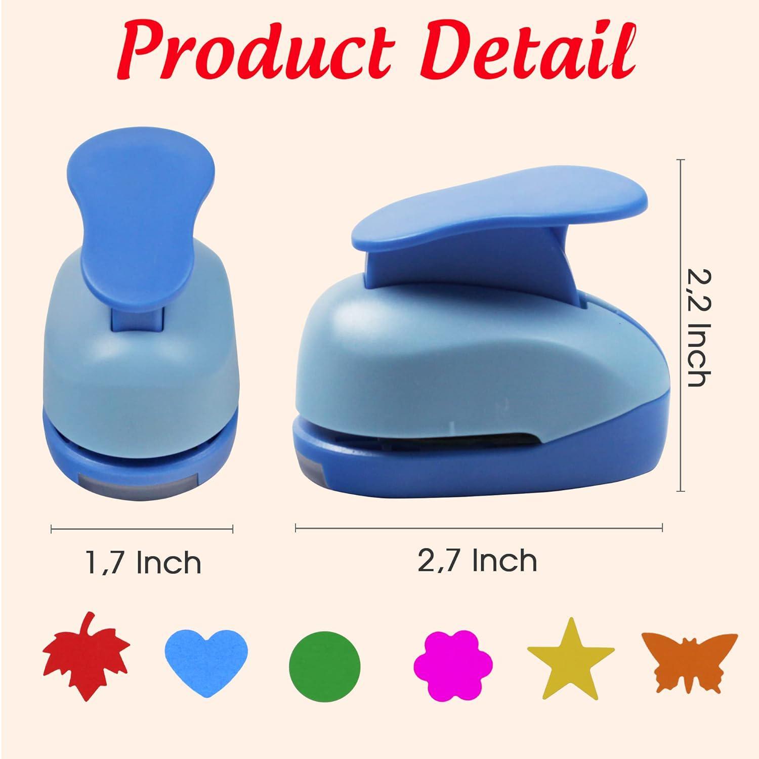 ECOHU Star Hole Punch for Paper Crafts, 1.5-inch Across, Small Hole Star Punch Cutter, Lever Punch, Star Shape for Card Makin