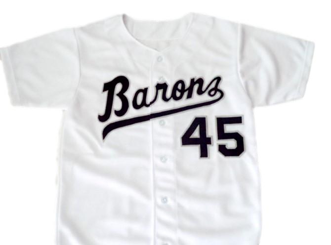 Michael jordan  45 birmingham barons button down baseball jersey white 2