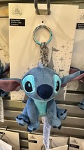 Disney Parks Stitch Plush Doll Keychain with Lobster Claw and Charm NEW
