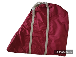 Used English Hunt Seat Saddle Carry Bag Burgundy Nylon with Fleece Lining USED image 1