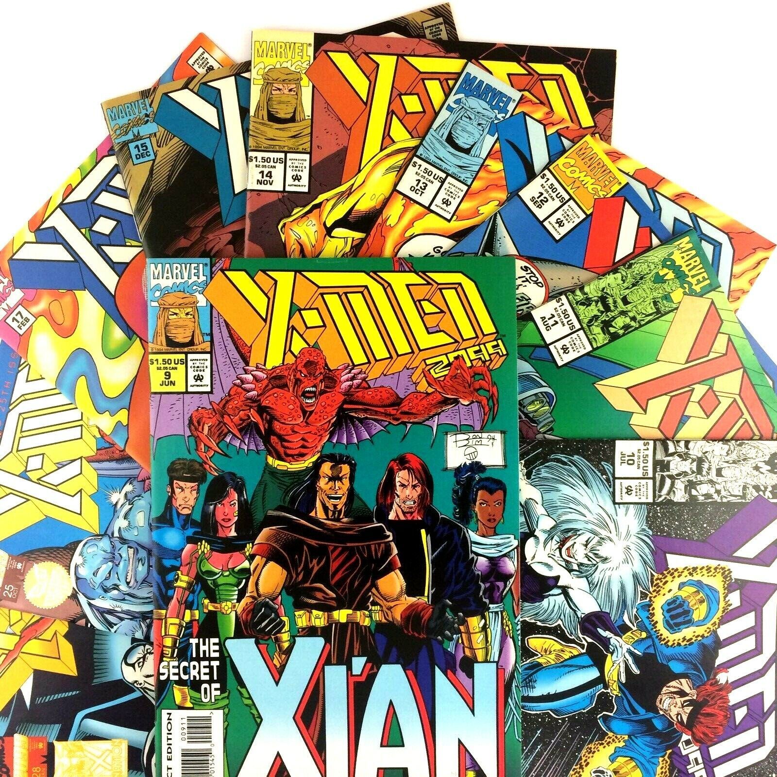 Primary image for X-Men 2099 10 Comic Book Lot Run Marvel 1993 Series 9 10 11 12 13 14 15 17 25 28