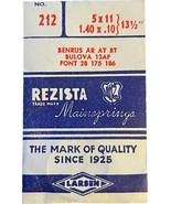 Rezista Mainspring No. 212, 5 x 11 x 13.5, 1.40 x .10 x 13.5 new old stock - $9.99