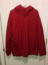 NEW Uniqlo Men&#39;s Size XL Red Lightweight Puffer Jacket W/ Hood Water Rep... - $19.79
