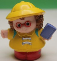 Fisher Price Little People Maggie In Raincoat Holding Book 2005  - $2.99