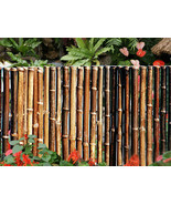 BLACK Bamboo Fence- Sold In 8 Foot Long Sections Choose from 4 Heights - $195.00 - $465.00
