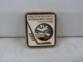 Vintage Hockey Pin - Team USSR 1983 World Champions - Stamped Pin - $19.00