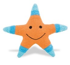 Sea Creatures - Starfish Rattle Soft Fabric Baby Toy Washable - Rich Frog - $7.84