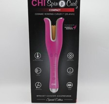 CHI Spin N Curl Compact Rotating 1” Curling Iron - Pink Breast Cancer Awareness - $43.45