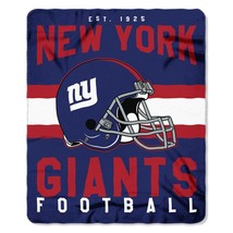 New Football New York Giants Fleece Throw Blanket 50 x 60 in NFL Northwest - $22.53