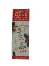 Quick Christmas Keepsakes - Joy Bookmark Kit - NIP - 113511 - Leisure Arts - $4.49