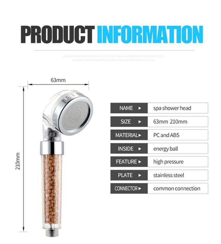 Bathroom Water Therapy Shower Anion SPA Handheld Shower Head Water Other