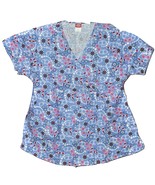 Dickies Mock Wrap, Tie Back, V Neck Scrub Top &quot;Tulip&quot; Large NWT - $19.99
