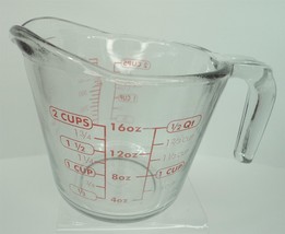 Vintage Anchor Hocking 1970 Glass 8 Cup Measuring Cup With Handle and Pour  Spout 