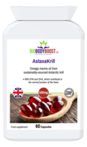 AstaxaKrill-Krill Oil, Omega 3, Phospholipids, Astaxanthin-High Strength 500mg - $19.79