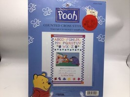 Winnie the Pooh Counted Cross Stitch Kit 34004 Sampler Too Much Honey 17x11 New  - $26.45