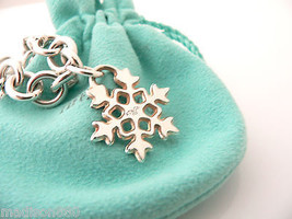 Tiffany &amp; Co Silver Snowflake Snow Flake Bracelet Bangle Chain Pouch Gif... - $498.00