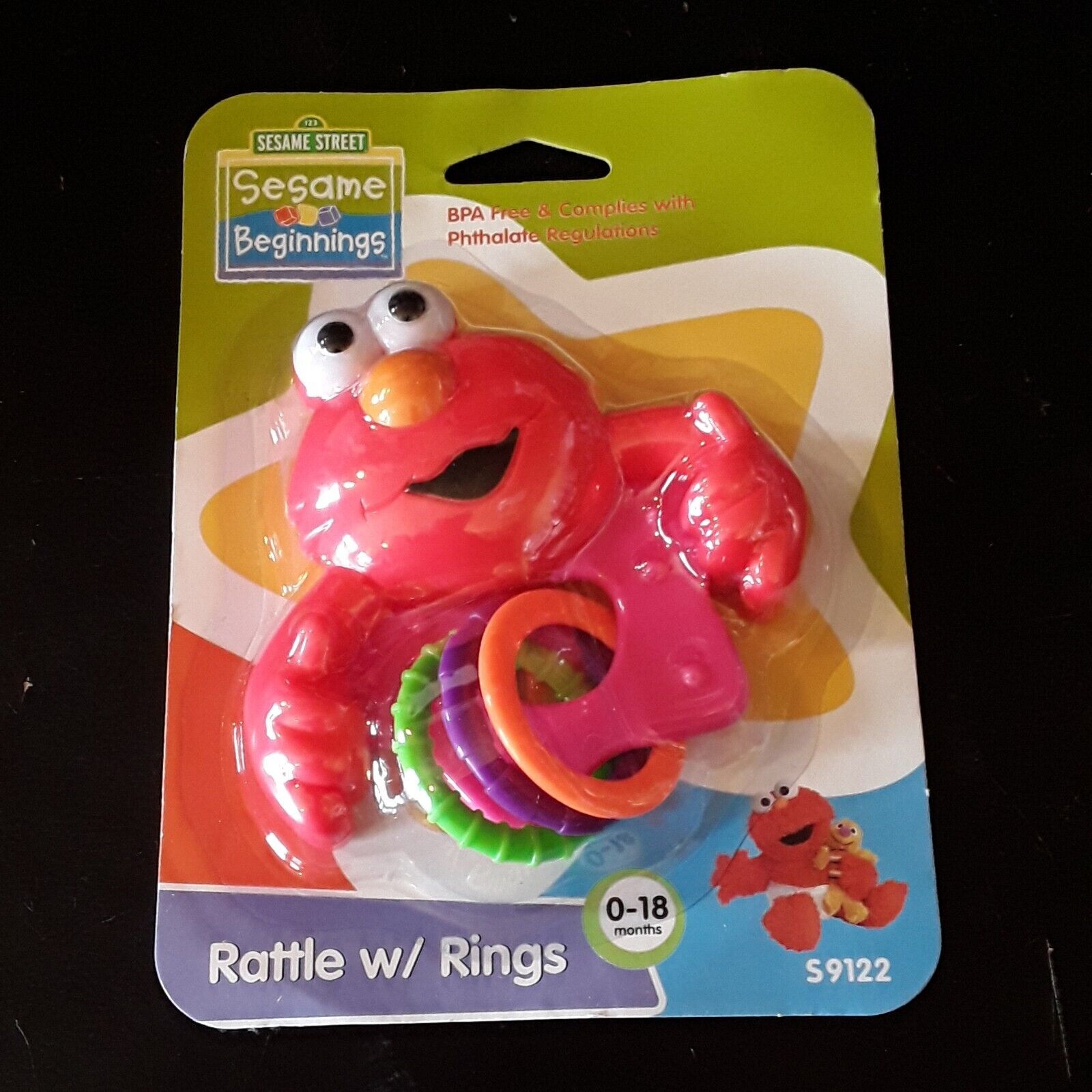 Baby Rattles Sesame Street Beginnings Elmo with Rings Girl Boy Toys Toy ...