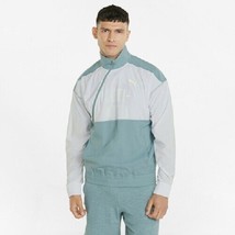 Puma 521540 Logo 1/2 Zip Training Jacket Mineral Blue ( L ) - $128.67