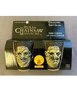 THE TEXAS CHAINSAW MASSACRE LEATHERFACE SHOT GLASS 2oz SET OF 2 - $12.82