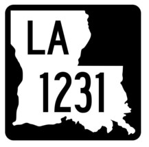 Louisiana State Highway 1231 Sticker Decal R6452 Highway Route Sign - $1.45