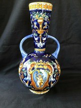 French  antique GIEN porcelain marked Vase Pitcher Putti faun mythological - $150.00